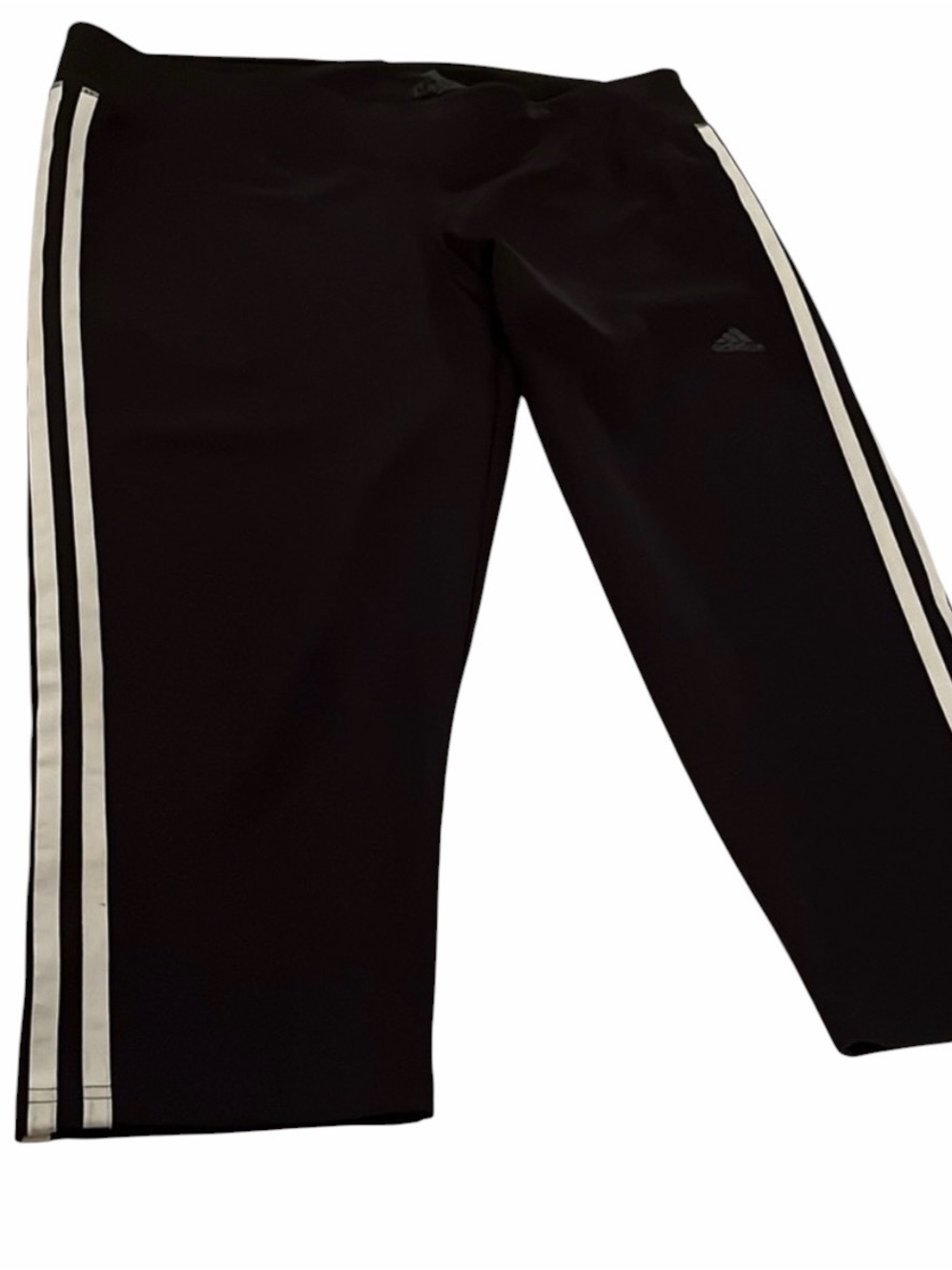 Adidas size XL black climate Control with white stripes cropped leggings
